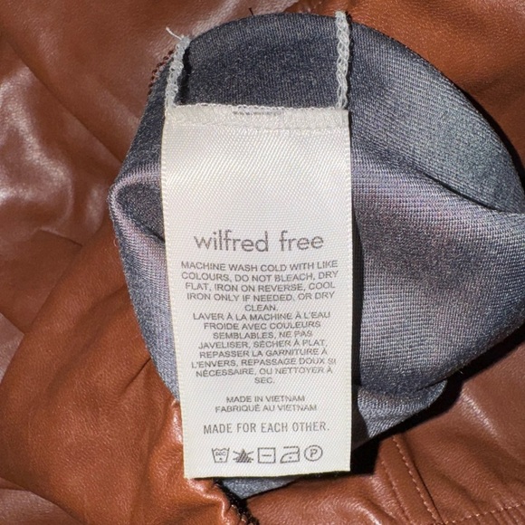 Wilfred Free Melina Vegan Pants/leggings. Cognac color. Size S. EUC. - Picture 8 of 9